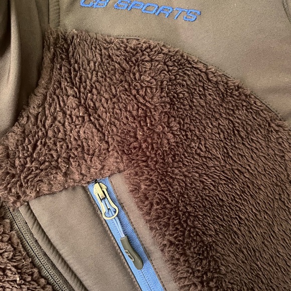 Unisex black fleece CB zip up jacket sz xxl 2xl men’s or women’s oversized layer - Picture 4 of 6